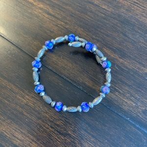 Alex and Ani Beaded Silver Bracelet